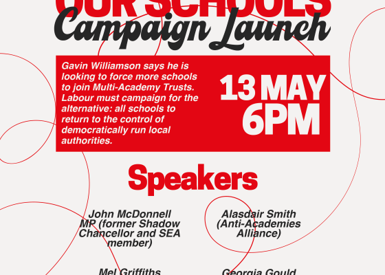 Give Us Back Our Schools Campaign Launch poster publicity